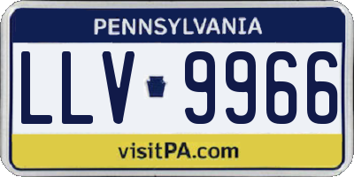 PA license plate LLV9966
