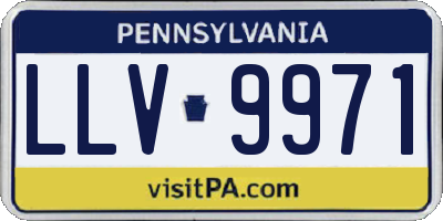 PA license plate LLV9971