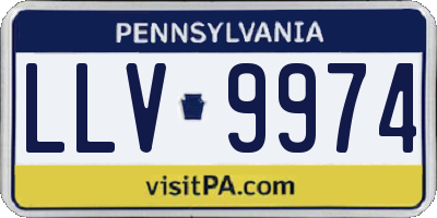 PA license plate LLV9974