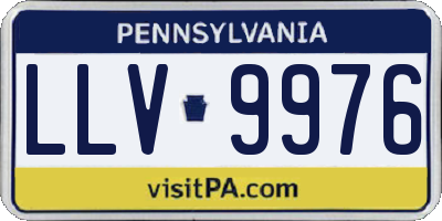 PA license plate LLV9976