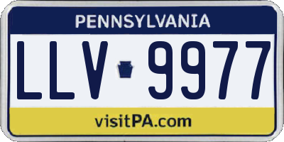 PA license plate LLV9977