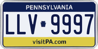 PA license plate LLV9997