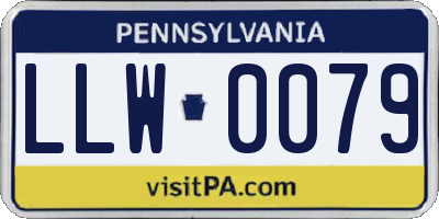 PA license plate LLW0079