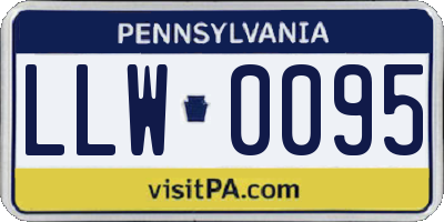 PA license plate LLW0095