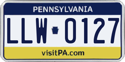 PA license plate LLW0127