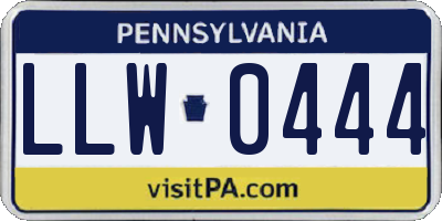 PA license plate LLW0444