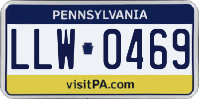 PA license plate LLW0469