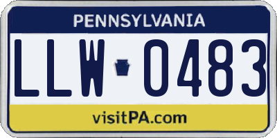 PA license plate LLW0483