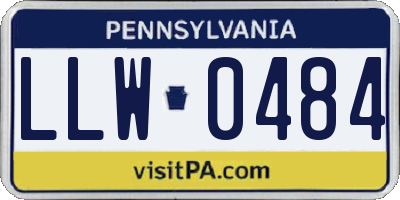 PA license plate LLW0484