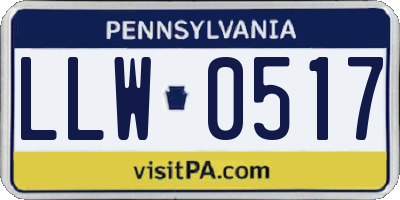 PA license plate LLW0517