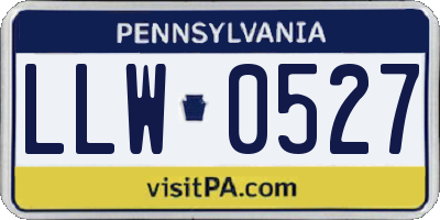 PA license plate LLW0527