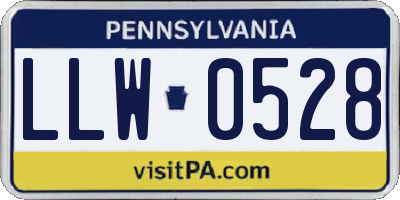 PA license plate LLW0528