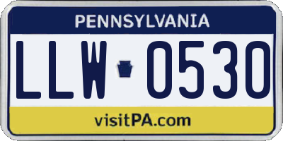 PA license plate LLW0530