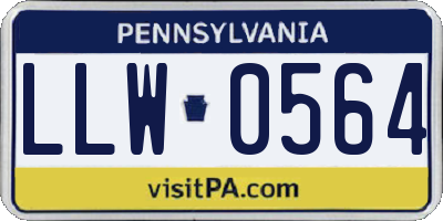 PA license plate LLW0564