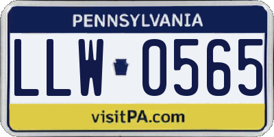PA license plate LLW0565