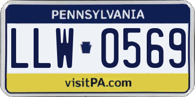 PA license plate LLW0569