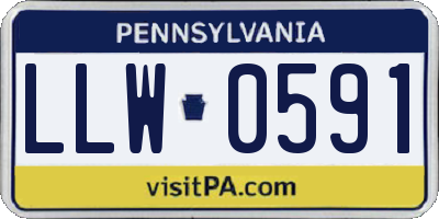 PA license plate LLW0591