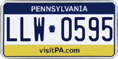 PA license plate LLW0595