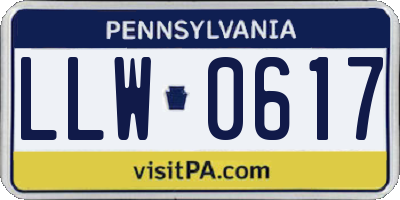 PA license plate LLW0617