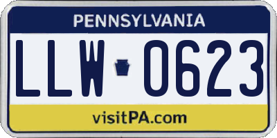 PA license plate LLW0623