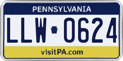 PA license plate LLW0624