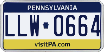 PA license plate LLW0664