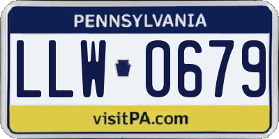 PA license plate LLW0679