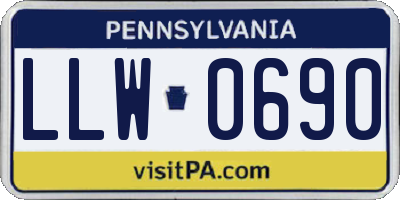 PA license plate LLW0690
