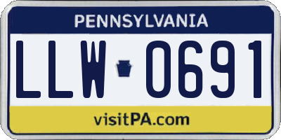 PA license plate LLW0691