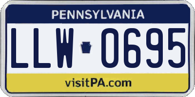PA license plate LLW0695