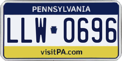 PA license plate LLW0696
