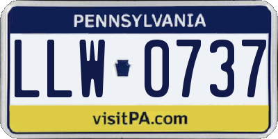PA license plate LLW0737