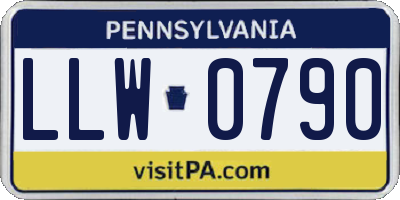 PA license plate LLW0790