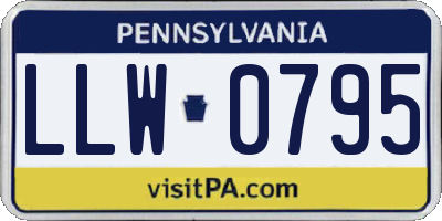 PA license plate LLW0795