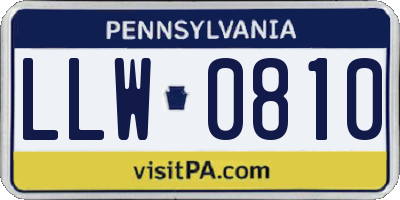 PA license plate LLW0810