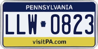 PA license plate LLW0823