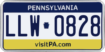 PA license plate LLW0828
