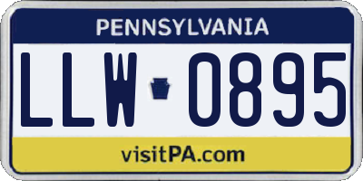 PA license plate LLW0895