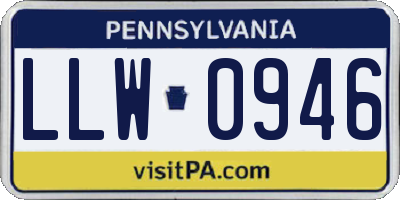 PA license plate LLW0946