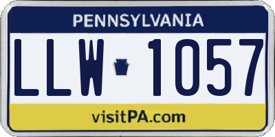 PA license plate LLW1057