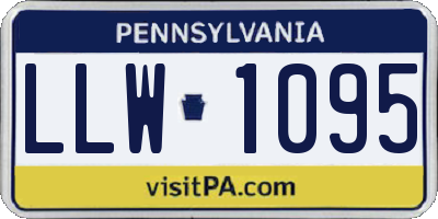 PA license plate LLW1095