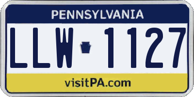 PA license plate LLW1127