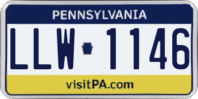 PA license plate LLW1146