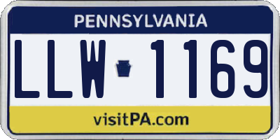 PA license plate LLW1169
