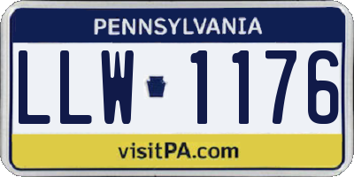 PA license plate LLW1176