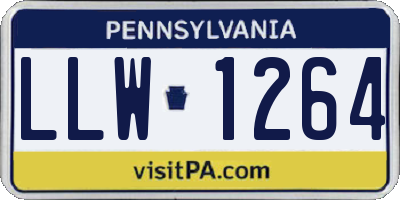 PA license plate LLW1264