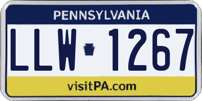 PA license plate LLW1267