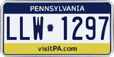 PA license plate LLW1297