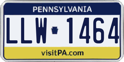 PA license plate LLW1464