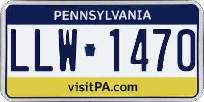 PA license plate LLW1470
